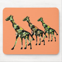 Giraffe Family Outing Mousepad