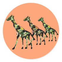 Giraffe Family Outing Stickers