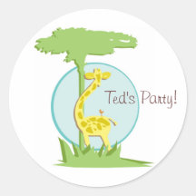Giraffe Favour Sticker