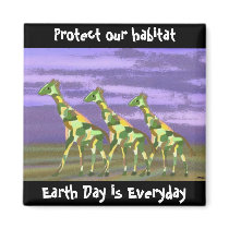 Giraffe habitat Magnet