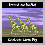 Giraffe habitat Poster