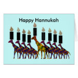 Giraffe Hannukah Menorah Cards
