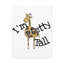 Giraffe I'm Pretty Tall T-shirts and Gifts Postcards