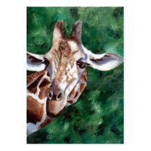 Giraffe I'm Up Here Artcard Business Cards