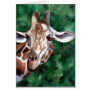 Giraffe I'm Up Here Blank Card