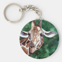 Giraffe I'm Up Here Keychain