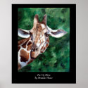 Giraffe I'm Up Here Poster posters