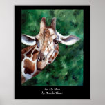 Giraffe I'm Up Here Poster