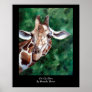 Giraffe I'm Up Here Poster