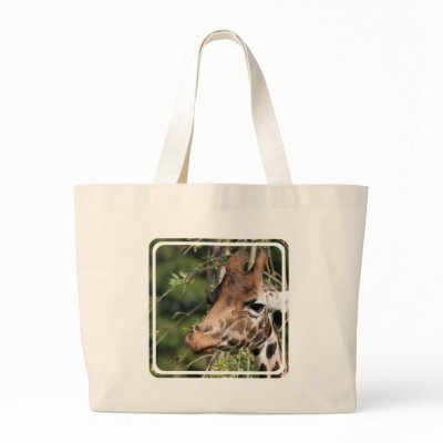 Giraffe Images Canvas Bag by WildlifeAnimals