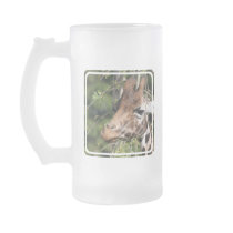 Giraffe Images Frosted Beer Mug