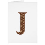 Giraffe J Greeting Card