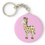 Giraffe keychain pink