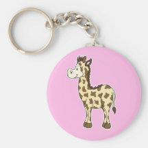 Giraffe keychain pink