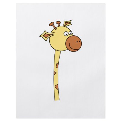Giraffe Looking Sideways. Cartoon. Custom Flyer by Animal_Art_By_Ali