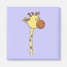 Giraffe Looking Sideways. Cartoon. Refrigerator Magnets