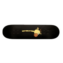 Giraffe Looking Sideways. Cartoon. Custom Skate Board