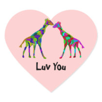 Giraffe Luv Stickers