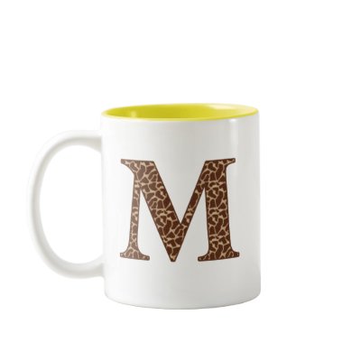 Giraffe M Coffee Mug by Alphabet_Tees