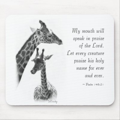 giraffe, mother and child mouse pads by eunicorn