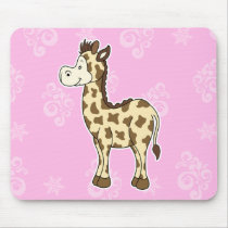 Giraffe mousepad Pink