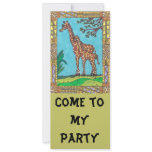 Giraffe Mum and Baby Invitations