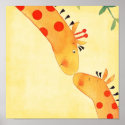 giraffe nursery wall hanging posters