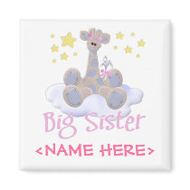 Giraffe on a Cloud Magnets