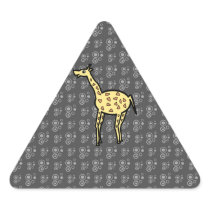 Giraffe on black background