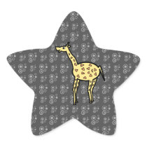 Giraffe on black background