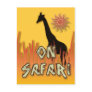 Giraffe on safari postcards