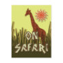 Giraffe on safari postcards