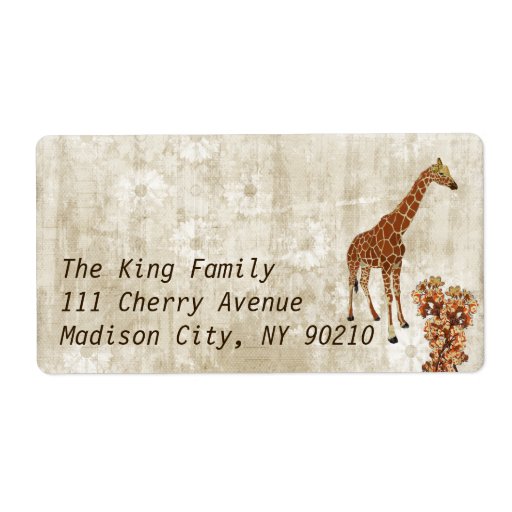 Giraffe Orange Blossom White   Label