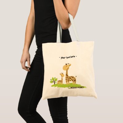 Giraffe Organic Planet Canvas Reusable Bags by OrganicPlanet