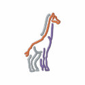 Giraffe Outline embroidered shirts