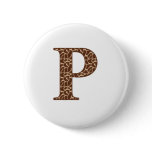 Giraffe P Pinback Button