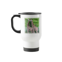 Giraffe Pair Plastic Travel Mug