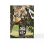 giraffe party invitation cards