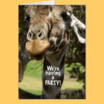 giraffe party invitation cards