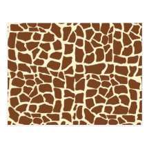 Giraffe pattern animal print postcards
