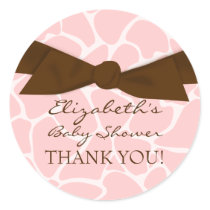 Giraffe Pattern Baby Shower Stickers