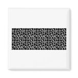 Giraffe Pattern Black & White Fridge Magnets