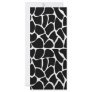 Giraffe Pattern Black & White Rack Card Design