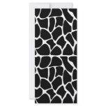Giraffe Pattern Black & White rack cards
