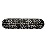 Giraffe Pattern Black & White Skateboard Decks