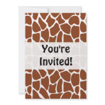Giraffe Pattern. Brown. Invitation