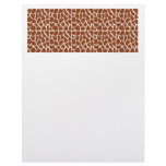 Giraffe Pattern. Brown. Letterhead Template