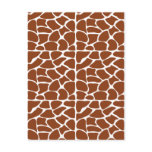 Giraffe Pattern. Brown. Postcard