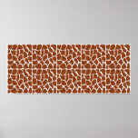 Giraffe Pattern. Brown. Posters
