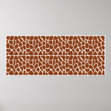 Giraffe Pattern. Brown. Posters